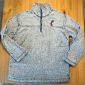 Cincinnati Bearcats Sherpa Super Soft Quarter-Zip - Gray Unisex Size XL